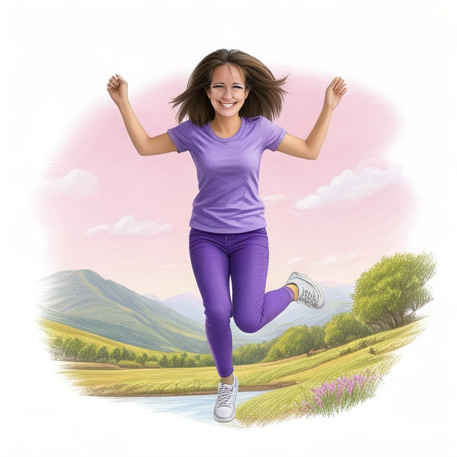 Une pêche et un crabe saute d'excitation